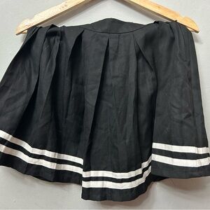 Hot Topic Black Skater Skirt with White Accents